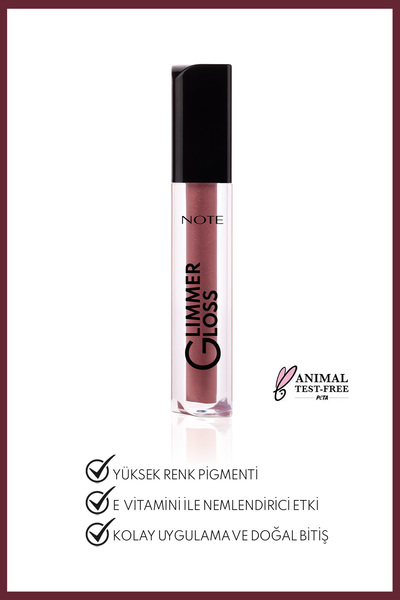 NOTE Glimmer Gloss Işıltılı Nemlendirici Dudak Parlatıcısı - 40 Rosy Wood