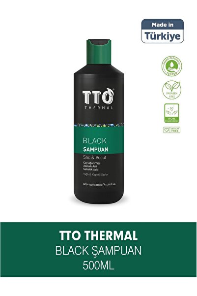 TTO Saç Ve Vücut Şampuanı 400 + 100 Ml Black ( Çay Ağacı Yağı / Tea Tree Oıl)