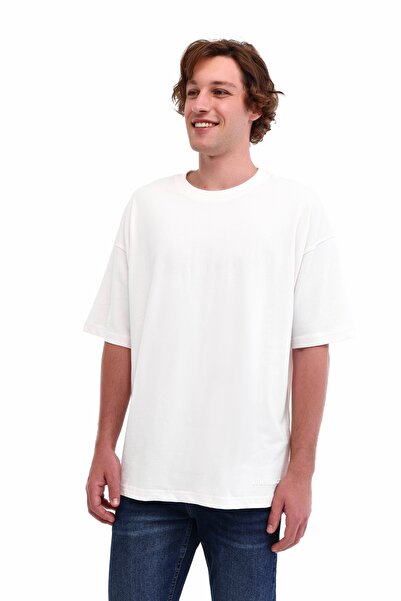 lumberjack MB ROS 11HS113 5PR Ecru muška majica kratkih rukava T-shirt