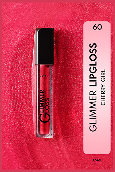NOTE Glimmer Gloss Işıltılı Nemlendirici Dudak Parlatıcısı - 60 Cherry Girl
