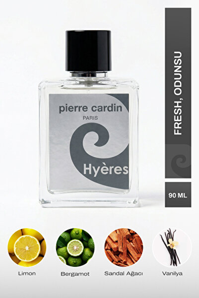 Pierre Cardin Hyeres EDT Erkek Parfüm 100 ml | Odunsu, Fresh | Limon, Bergamo...