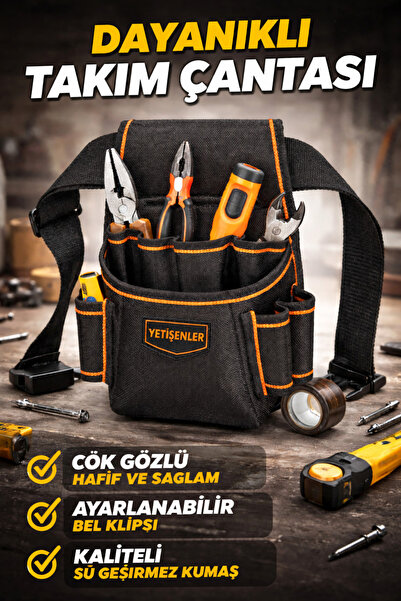 YETİŞENLER Bel Çantası Çok Gözlü Bel Tipi Takım Çantası Profesyonellerin Tesi...