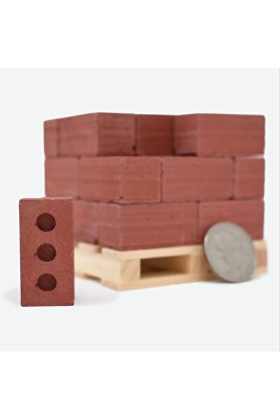 Genel Markalar Minyatür Maket Malzemesi 3 Delikli Tuğla (500 Adet ) + Harç