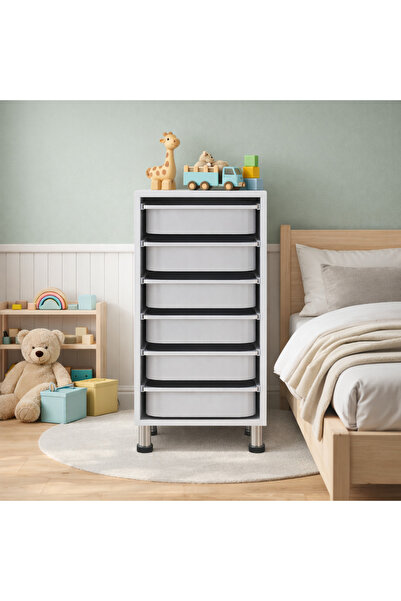 Alesta Life Oyuncak Dolabı Beyaz | Çocuk Odası |Bebek Odası 86*45,5*30,1