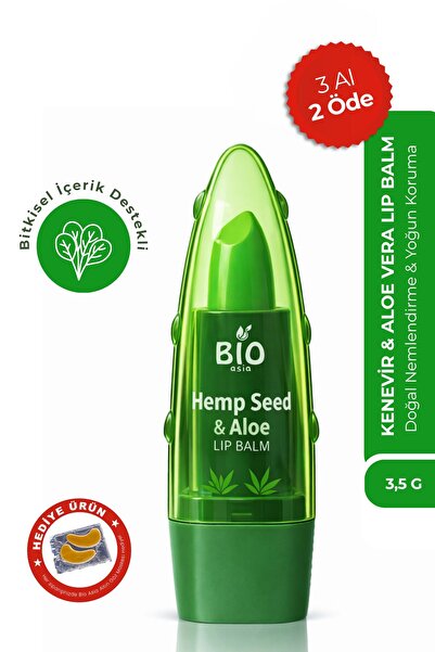 Bio Asia Kenevir & Aloe Vera Lip Balm – Doğal Nemlendirme ve Yoğun Koruma