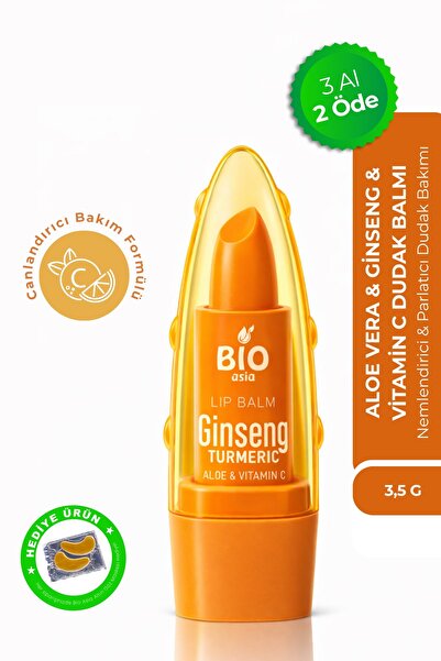 Bio Asia Ginseng & Vitamin C Lip Balm – Onarıcı, Aydınlatıcı & Nemlendirici D...