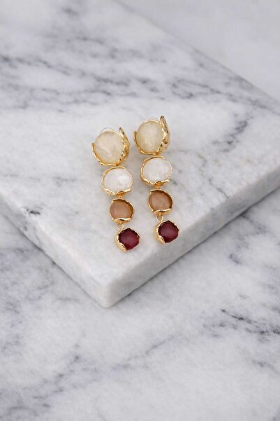 Evaa Jewelry Accessories Zara Model Natural Stone Look Dangle Earrings