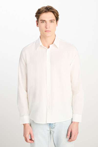 Lee 100% Cotton Regular Fit Regular Cut White Shirt