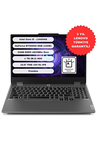 LENOVO LOQ 15IRX10 Intel Core i5 13450HX 24GB 1TB SSD RTX5050 Freedos 15.6” 8...