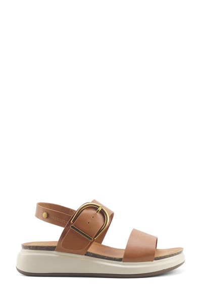 Polaris 325600.Z 5FX Taba Kadın Kalın Taban Sandalet