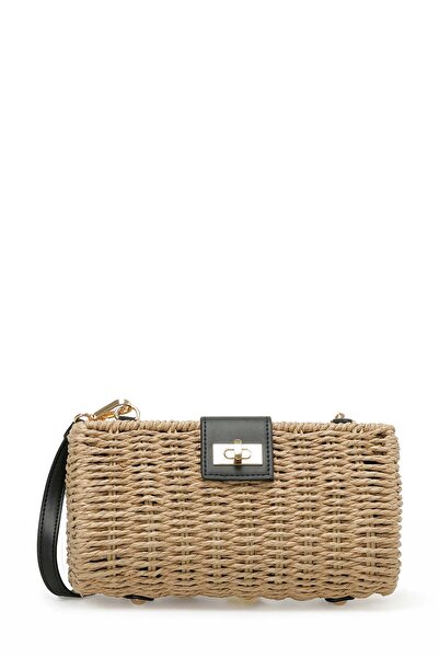 Butigo HASIR KUTU CPRZ 5FX Kum Kadın Çapraz Çanta