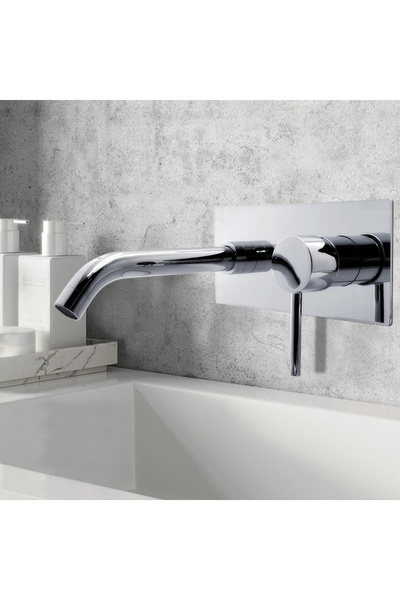 OEM Χρωμιωμένη εντοιχιζόμενη μπαταρία νιπτήρα, στρογγυλό μοντέλο, κωδικός 8037