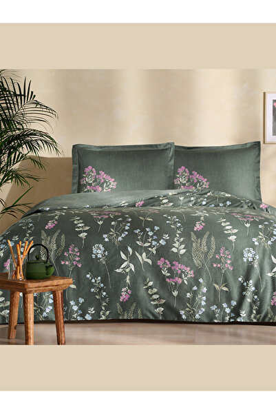 Taç Set cuvertură de pilota din satin verde Ruth - dublu, campanie