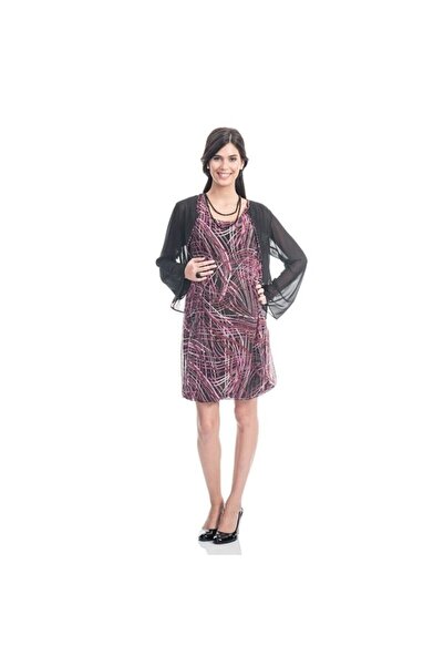 Genel Markalar Siyah Bolerolu Abiye Hamile Elbise