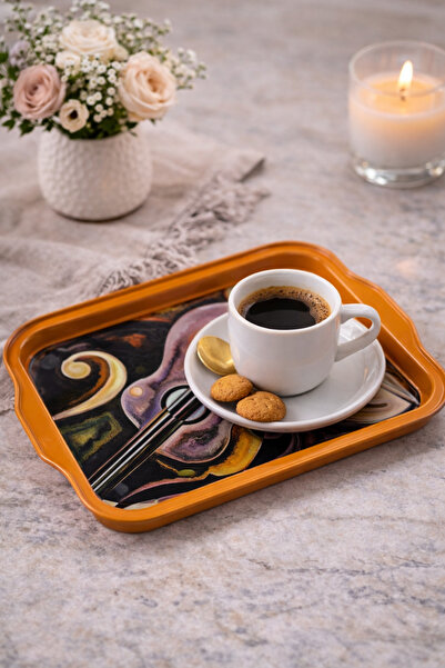 Arma House Küçük Boy Gitar Tutkusu – Sanat Temalı Dekoratif Tepsi 25 Cm