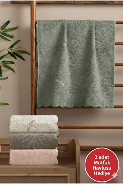 Altınbaşak مجموعة مناشف فاخرة هدية من 2 قطعة، مجموعة من 4 قطع في صندوق، مناشف...