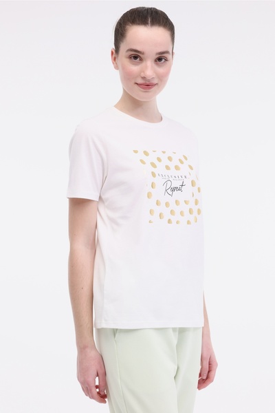 Kinetix WL BORIS 11BT201 5FX Ekru Kadın Kısa Kol T-Shirt