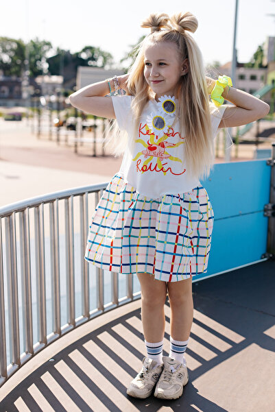 SheShe Καρό μπλουζάκι φόρεμα για κορίτσια