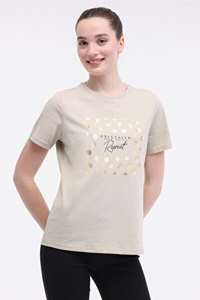 Kinetix WL BORIS 11BT201 5FX Haki Kadın Kısa Kol T-Shirt
