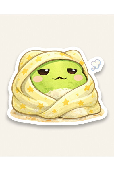 furikraft.co Kurbik Sweet Dreams Kurbağa Sticker – Laptop Sticker, Defter Sti...