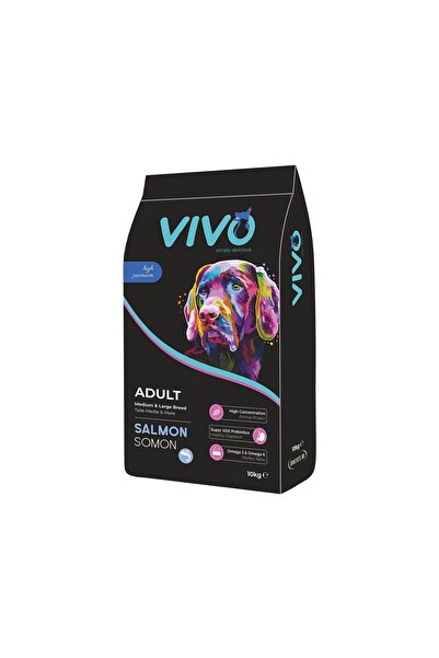 vivo SUPER PREMIUM DRY FOOD FOR MEDIUM & LARGE ADULT DOGS WITH SALMON 10KG