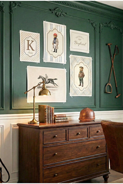 Kids Polo Ayıcık Temalı Çocuk Posteri 5li Çerçevesiz PosterSET