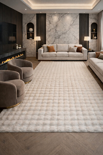 KEVLİNE Bubble Salon Mutfak Çocuk Odası Yolluk Kaymaz Taban Halı