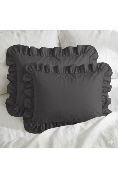 Sabia طقم غطاء وسادة مكشكش 100% قطن مقاس 50x70 سم