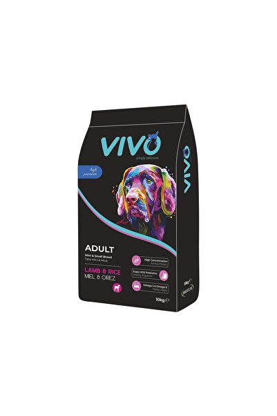 vivo SUPER PREMIUM DRY FOOD FOR MINI & SMALL ADULT DOGS WITH LAMB AND RICE 10KG