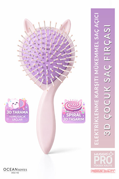 Muggio Dečija četka za kosu, trodimenzionalna, Jastuk paketa, savršen češalj