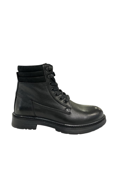 JAMES FRANCO 2105188 M 510 - Ανδρικές μαύρες μπότες από γνήσιο δέρμα