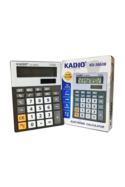 Genel Markalar Kadıo 12 Haneli Masaüstü Hesap Makinesi KD-3860B Rahat Kullanı...