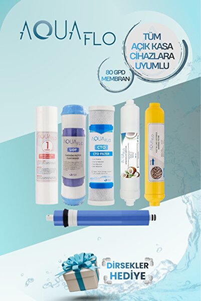 AQUAFLO Açık Kasa 6lı Filtre Seti Gaclı Standart Membran