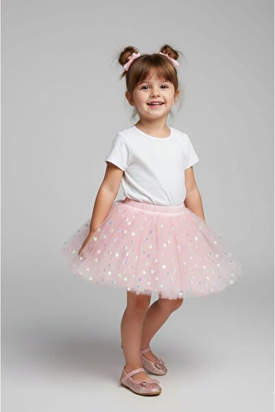 penu baby kids Розова тюлена пола с момичешки мотиви