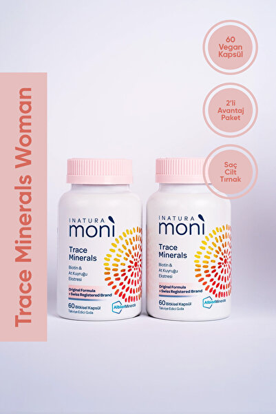 Moni Vitamins 2'li Moni Trace Minerals Biotin 5000, Krom, Çinko, Selenyum, At...