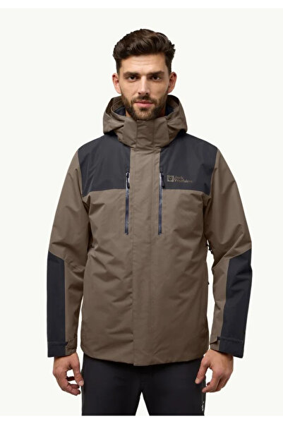 Jack Wolfskin A61872_5719 JASPER INS JKT M Ανδρικό μπουφάν εξωτερικού χώρου καφέ