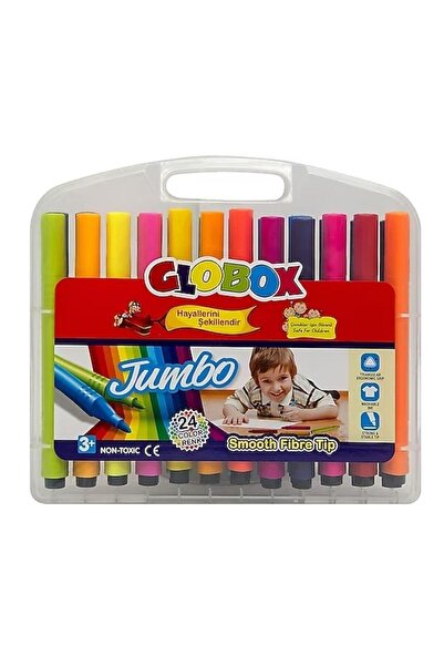 Globox قلم لباد مثلث جامبو 24 قطعة