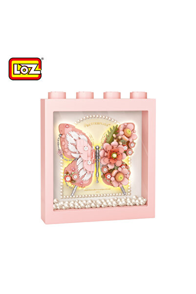 Loz PEMBE KELEBEK ÇERÇEVE 822 PARÇA BLOCK OYUNCAK LZ1960