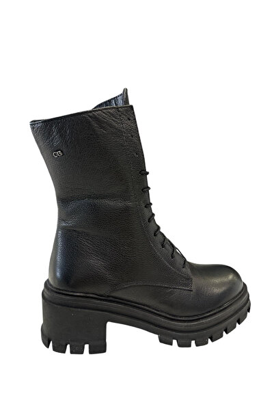 Castle Black YLDZ-52671-1 Γυναικείες Κλασικές Μπότες από Γνήσιο Δέρμα Μαύρο