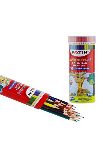 Fatih Metal Tüp 36'lı Kuru Boya Kalemi 36 Renk Kuru Boya