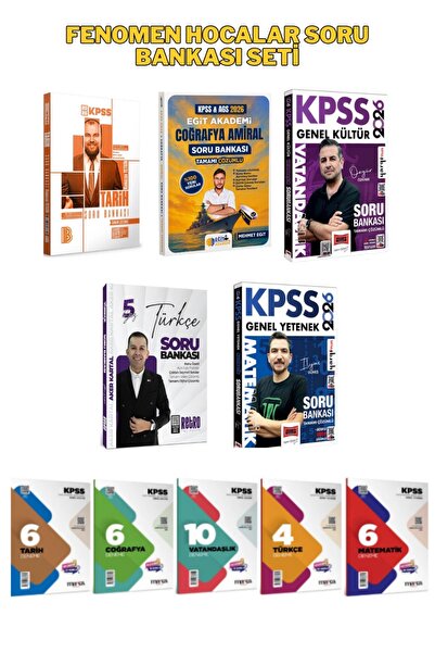 Yargı Yayınları KPSS 2026 GYGK Fenomen Hocalar Soru Bankası Deneme Set | Tari...
