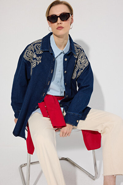 Touché Privé NAKIŞLI DENİM GÖMLEK