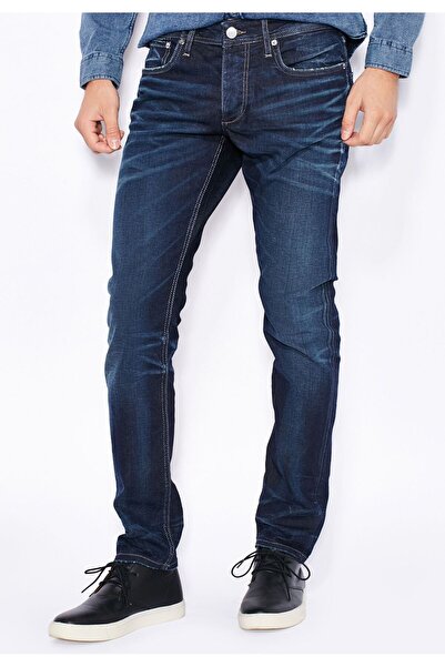 Jack & Jones Jack&Jones 12095008 GLENN Erkek Slim Fit Jeans Lacivert