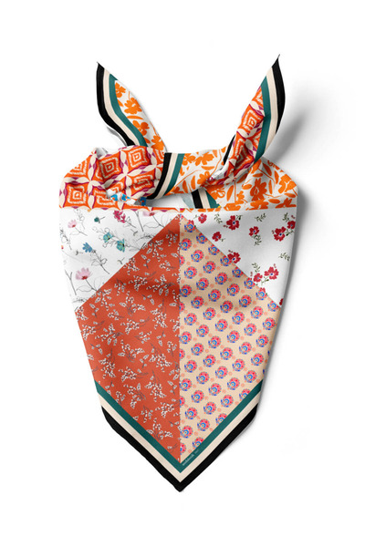 Modabutik B14 ETNIK ŞALLI PAISLEY BANDANA DG12417