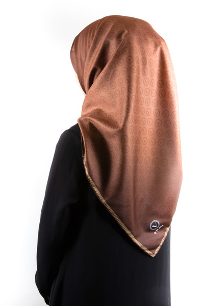VİOLLA Twill Degradeli Bakır Renkli 90x90 Eşarp (İpek İçermez)