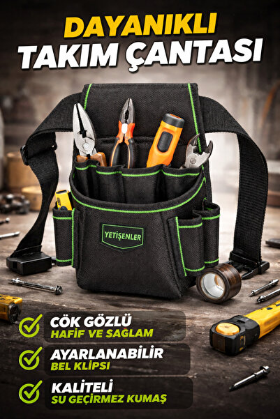 YETİŞENLER Bel Çantası Çok Gözlü Bel Tipi Takım Çantası Profesyonellerin Tesi...