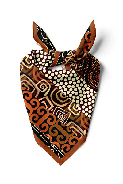 Modabutik E96 Kadın Etnik Desenli Bandana 50x50 DG0253-22