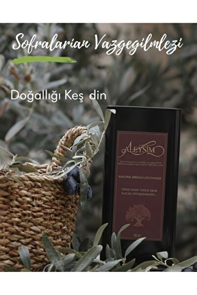 Aleysim Oliva 3 L Erken Hasat- Soğuk Sıkım Naturel Zeytinyağı