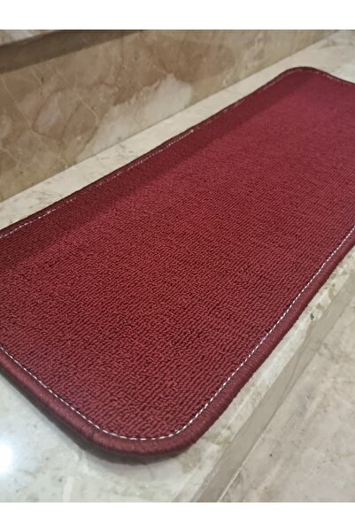 Nurteks Kırmızı Merdiven Halısı Yapışkanlı Basamak Halısı