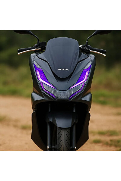 MOTO Honda pcx 21-24 model uyumlu far üstü film mor